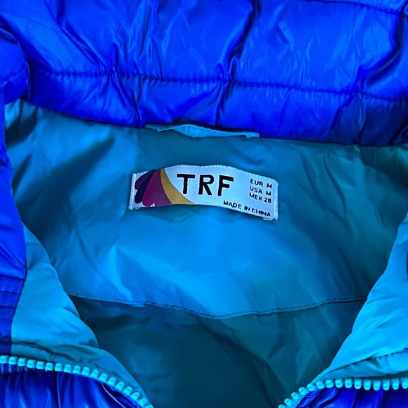 Zara TRF Teal Hot Pink Purple Puffer Vest - Picture 6 of 7